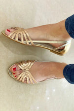Eleonora | Sandalias Doradas Luz de Verano