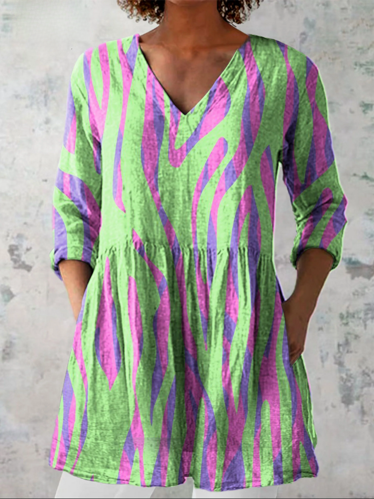 Mira | Blusa larga con estampado con mucho carácter