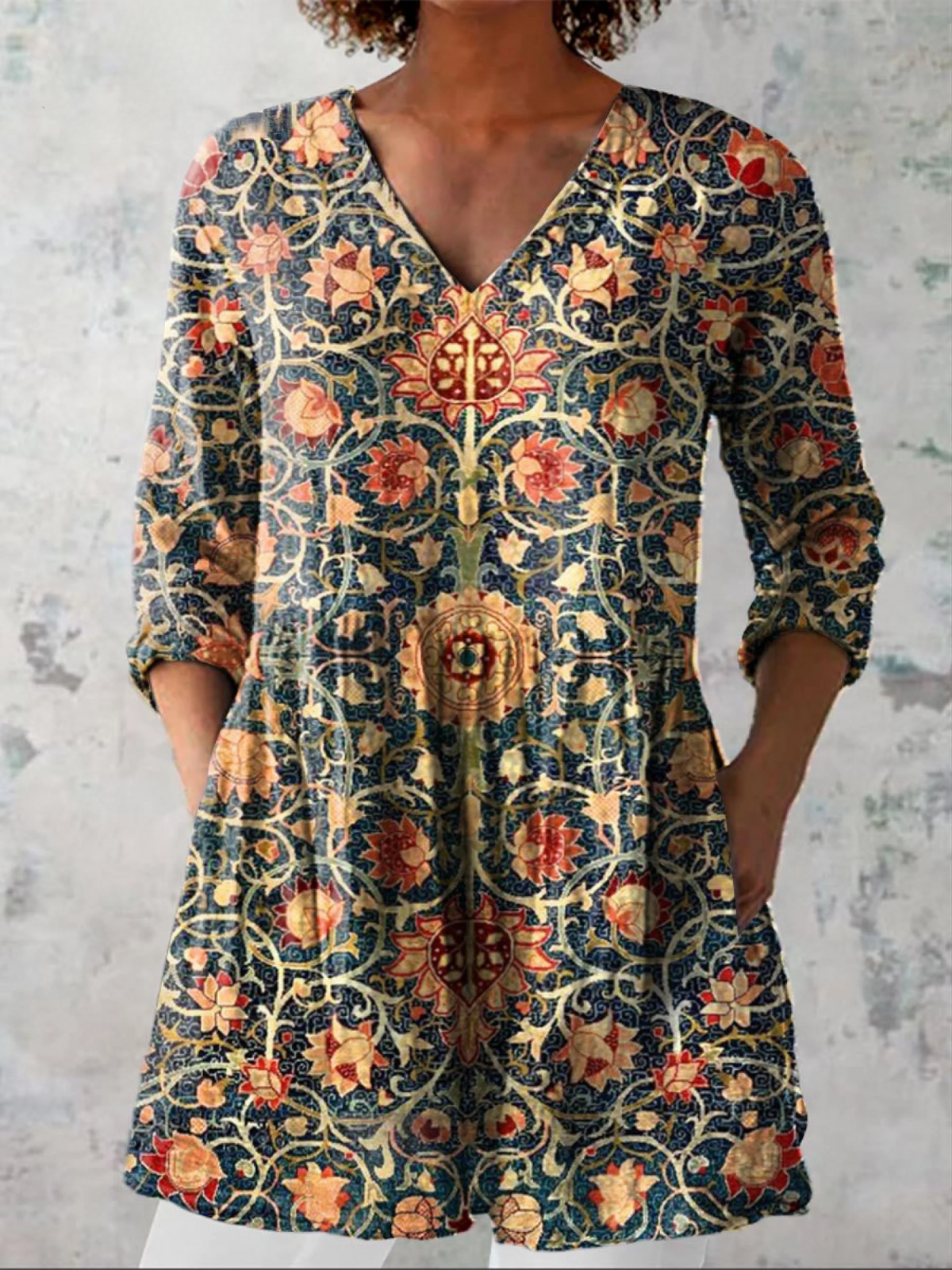 Liora | Blusa larga con estampado con mucho carácter
