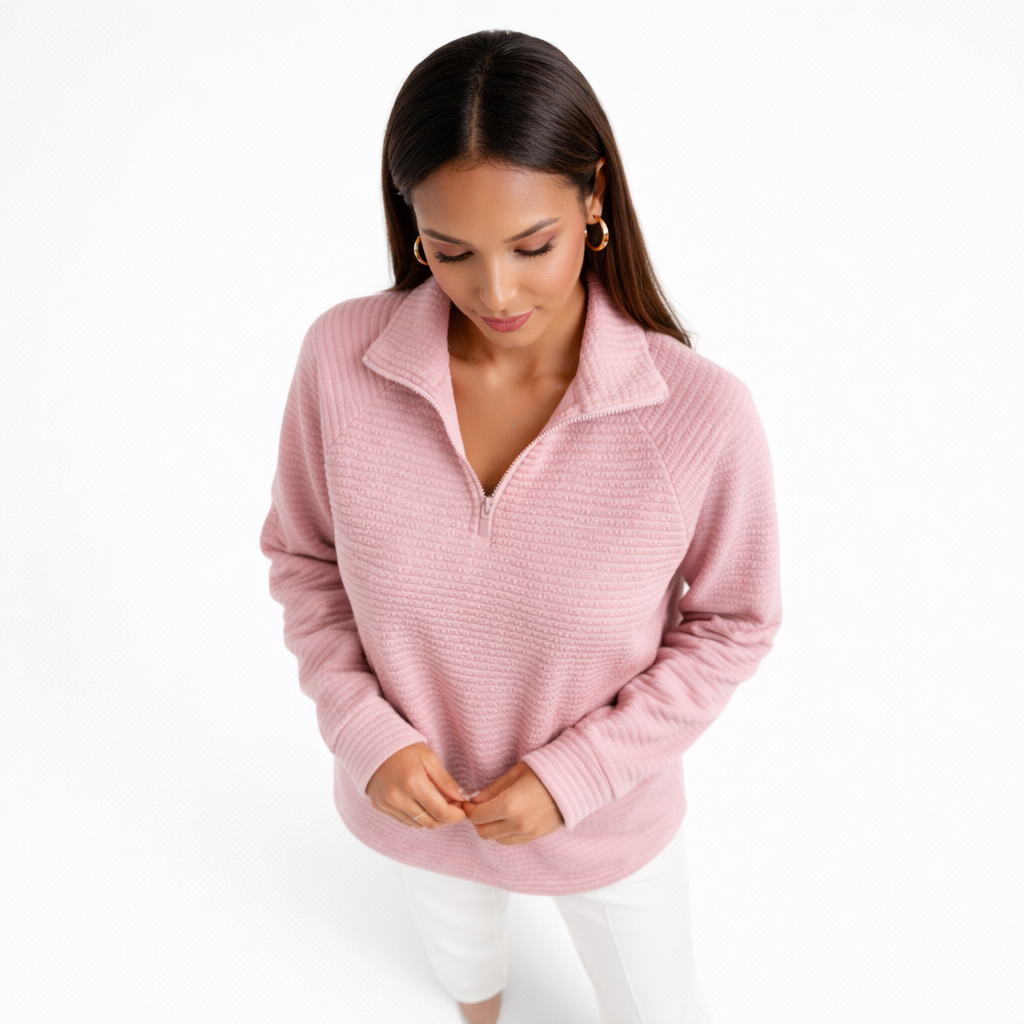 Helene | Jersey Cuello en V con Cierre