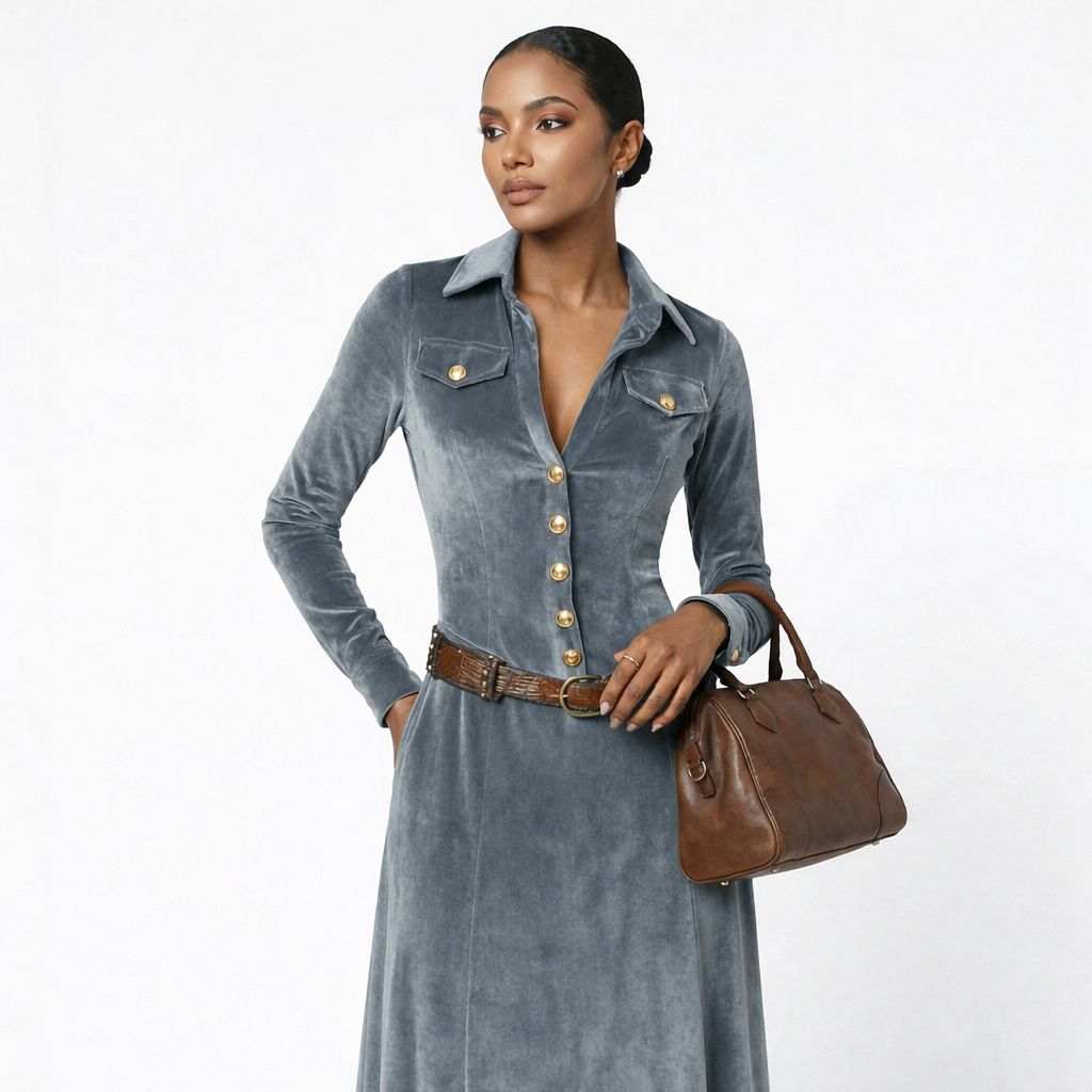 Dora | Vestido de Terciopelo Vintage