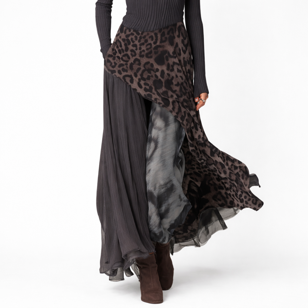 Nova | Vestido Largo Estampado Leopardo