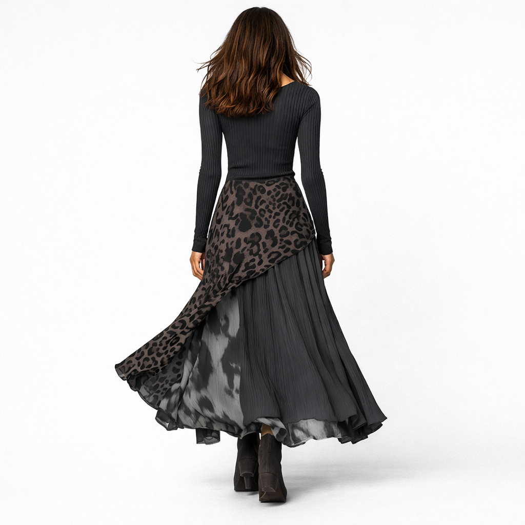 Nova | Vestido Largo Estampado Leopardo