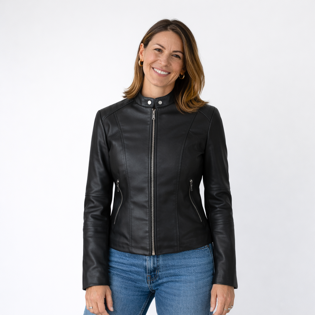 Romina | Abrigo Casual de Cuero