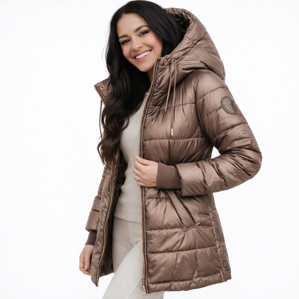 Nora | Abrigo Acolchado con Capucha