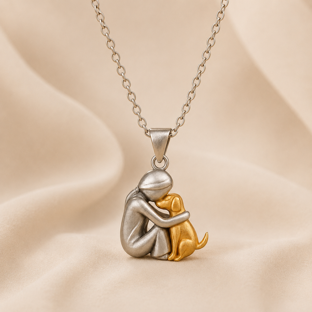 Collar con Colgante de Abrazo