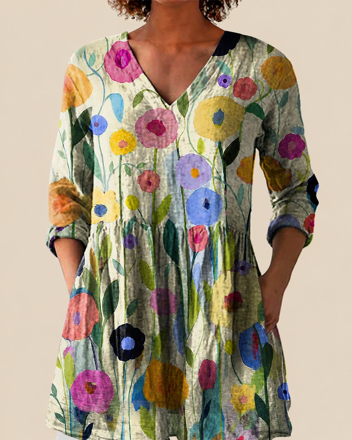 Remi | Blusa larga con estampado con mucho carácter