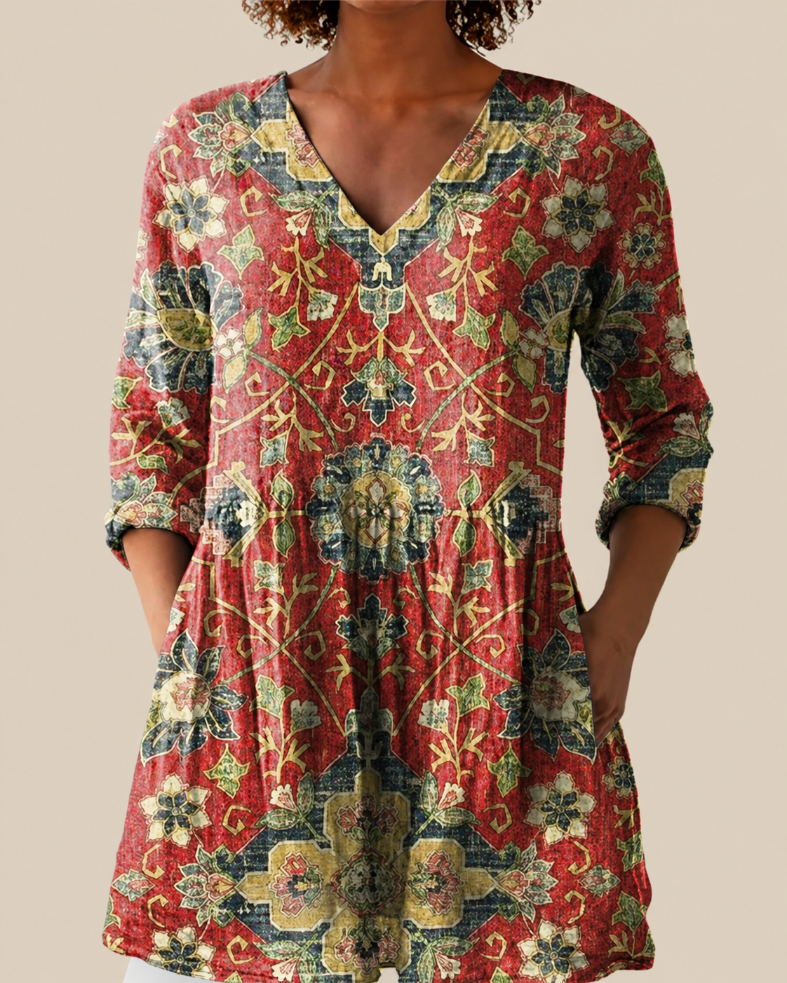 Wren | Blusa larga con estampado con mucho carácter