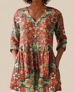 Wren | Blusa larga con estampado con mucho carácter