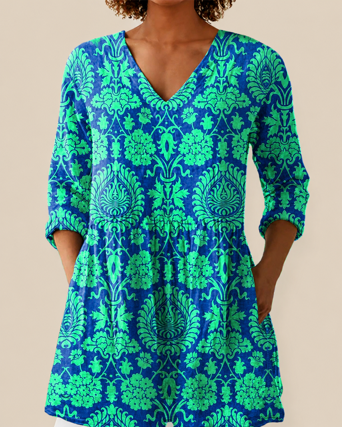 Romy | Blusa larga con estampado con mucho carácter