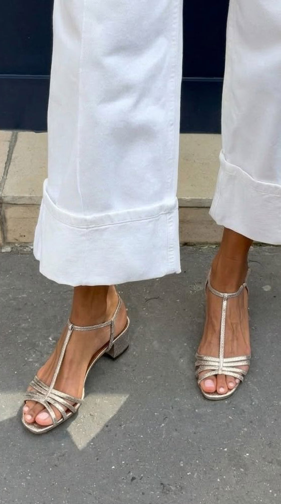 Allegra | Sandalias Doradas Elegancia Diaria