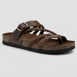 Sandalias de Mujer de Cuero Trenzado