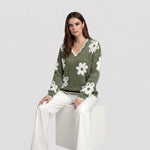 Thea | Jersey Floral Blanco