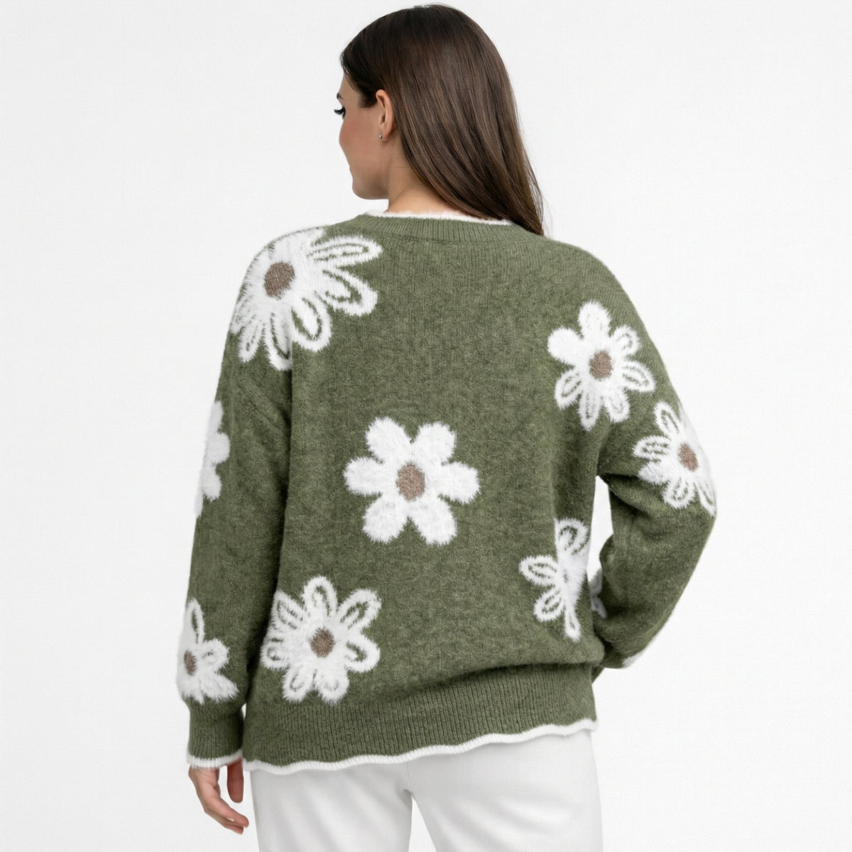 Thea | Jersey Floral Blanco