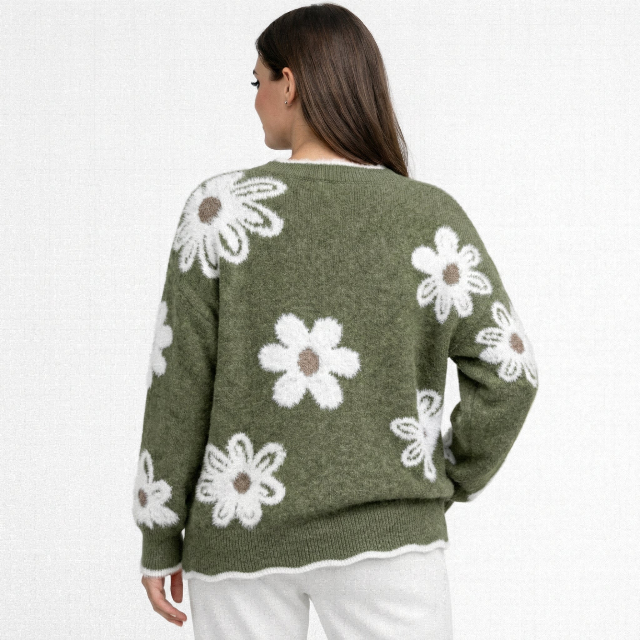 Thea | Jersey Floral Blanco