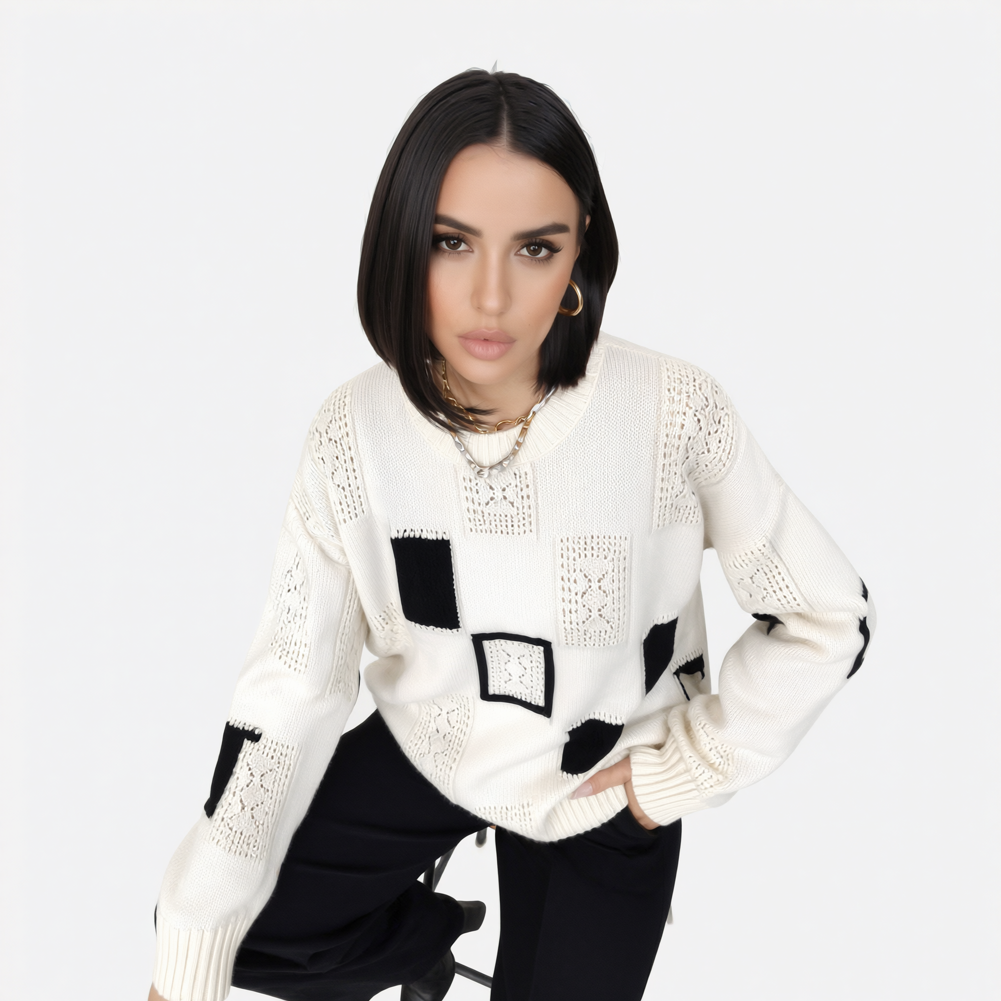 Alica | Jersey Estampado Geométrico