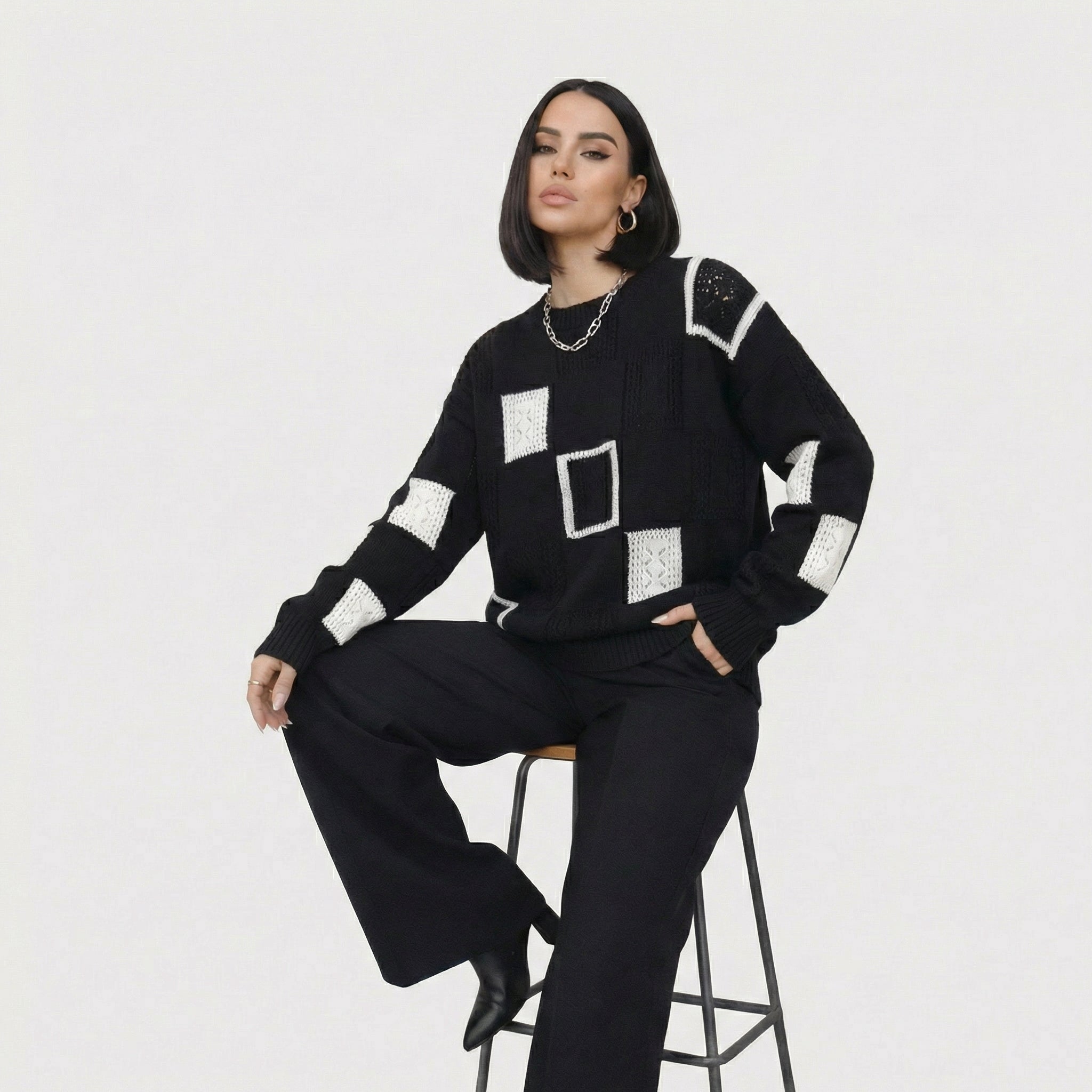 Alica | Jersey Estampado Geométrico
