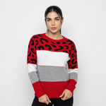 Eva | Jersey Elegante Estampado Leopardo