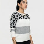 Eva | Jersey Elegante Estampado Leopardo