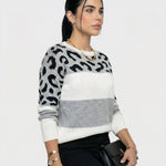 Eva | Jersey Elegante Estampado Leopardo