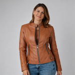 Romina | Abrigo Casual de Cuero