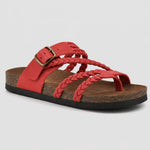 Sandalias de Mujer de Cuero Trenzado